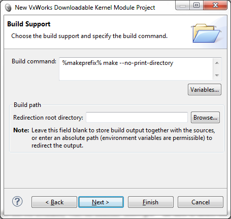 new DKM project wizard build support