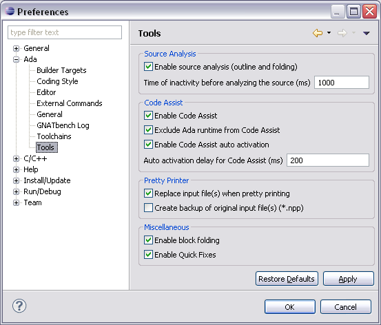 enabling code assist