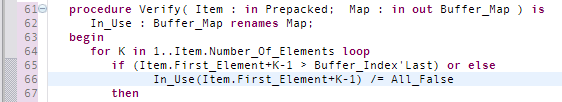 conditional continuation line 3 spaces