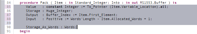 aligned colons in two declaration blocks