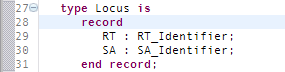 record type def indented 3 spaces