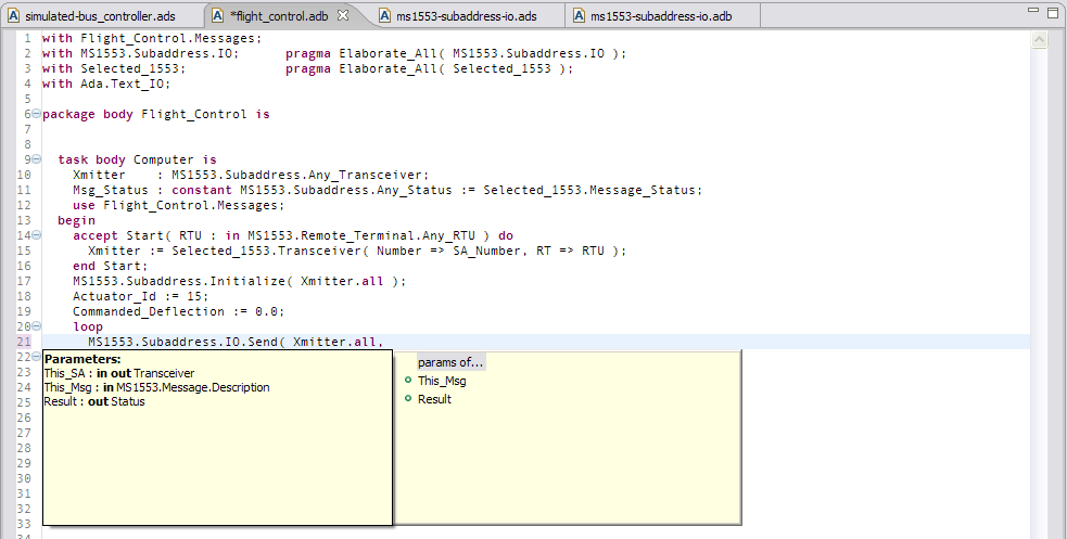 smart completion of partial formal params