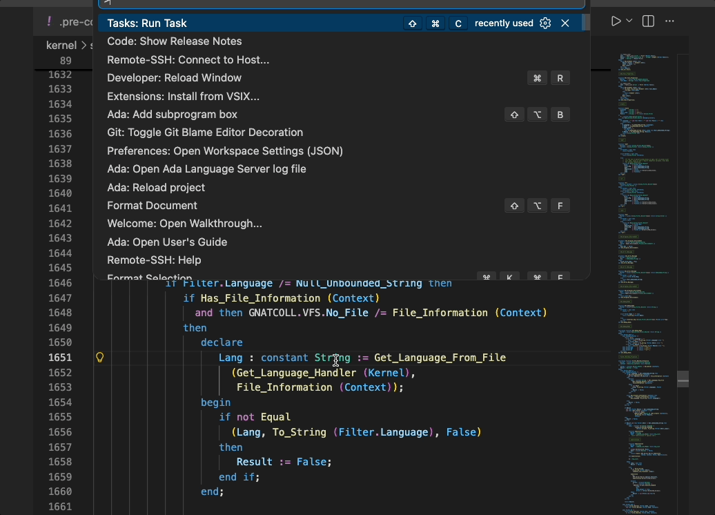 GNAT Metrics CodeLenses