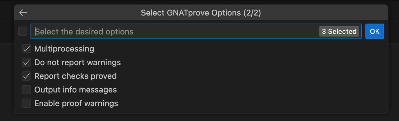 Option picker for GNATprove