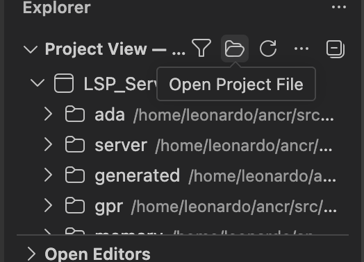 Project View Toolbar