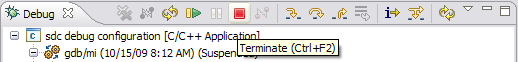 debug terminate control