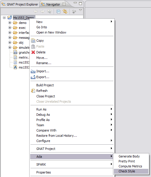 invoking style checks on project