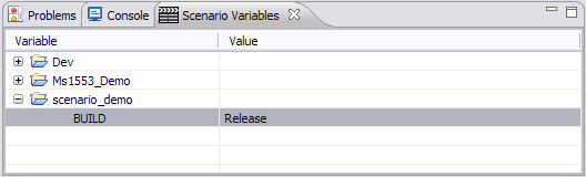 scenario view showing Release selection