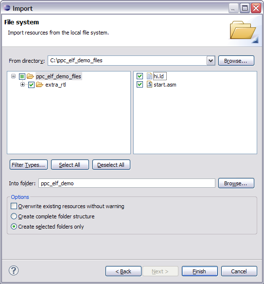 importing the linker script