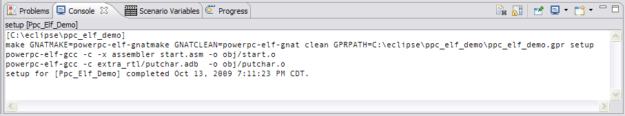 tutorial target setup in build console