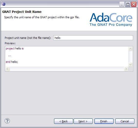 tutorial project unit name dialog