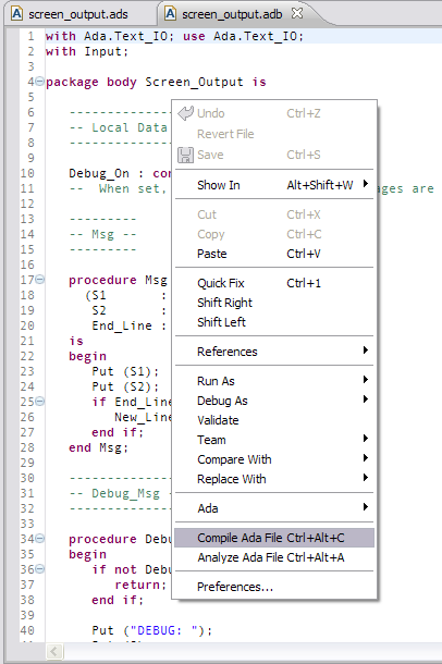 wrs compile file editor menu