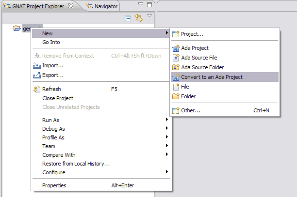 invoking the project conversion wizard