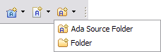 new folder wizard pulldown