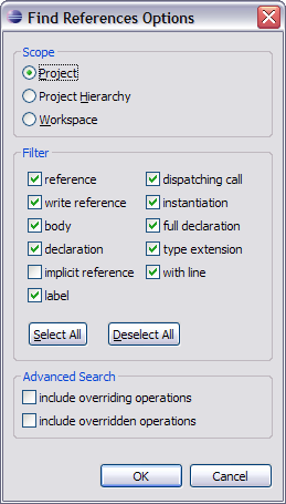 advanced references options