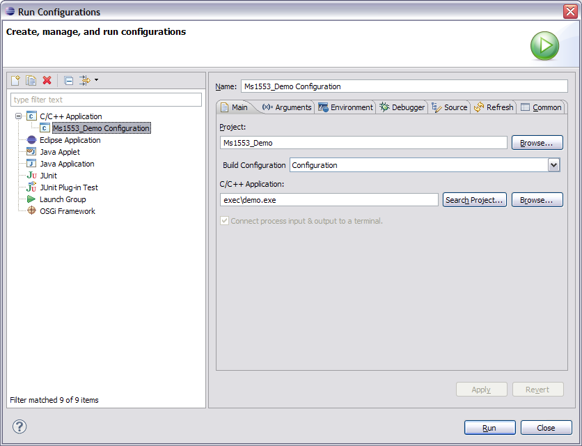 existing config in external tools dialog
