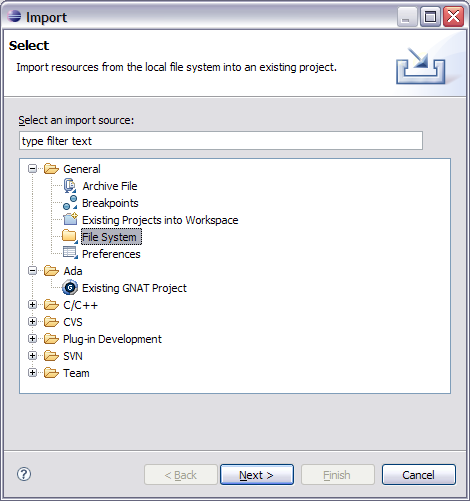 importing the assembly source file