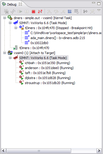 debugging with tasks after attaching