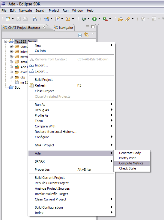 invoking metrics on a project