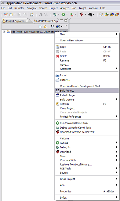 wrs contextual project builder menu